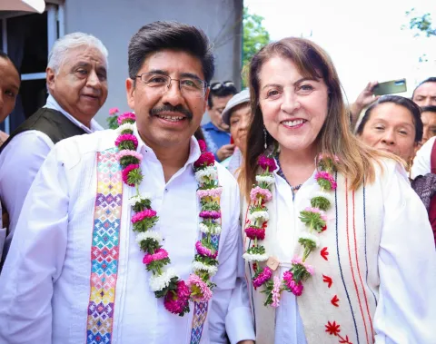Margarita Gobernadora Morelos y Hugo Aguilar 