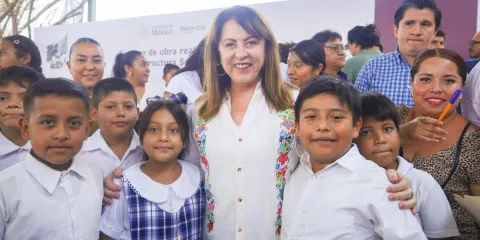 Gobernadora Margarita González Saravia impulsa infraestructura educativa y deportiva en Yautepec
