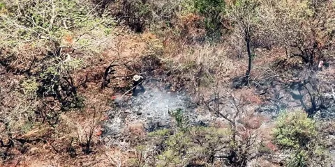 Drones de la SDS detectan quema ilegal en Área Natural Protegida de Tepoztlán