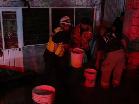 Bomberos en Cuautla