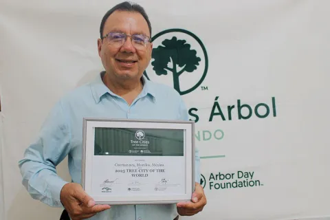 Cuernavaca recibe por segundo año consecutivo el reconocimiento Tree Cities of the World por sus acciones de conservación y manejo del arbolado urbano.