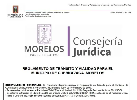 Reglamento Cuernavaca