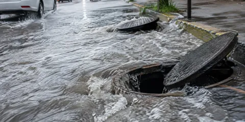 Lluvias generan riesgos por escurrimientos, drenajes abiertos y arrastre de piedras en distintas zonas de la ciudad.