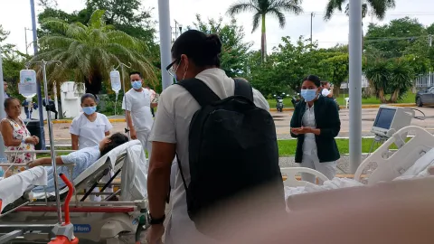 Fuga de gas provoca evacuación en hospital municipal 