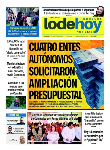 Edición Diario Morelos 20260818