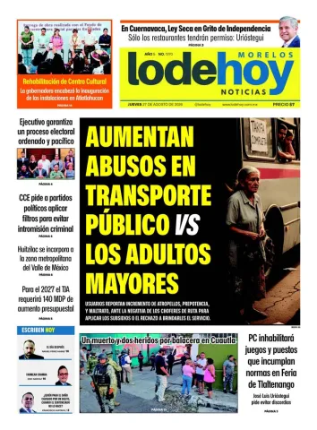 Edición Diario Morelos 20260827