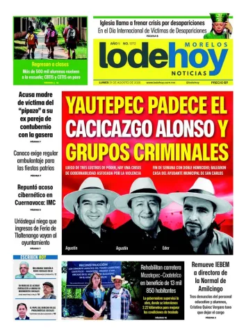 Edición Diario Morelos 20260831