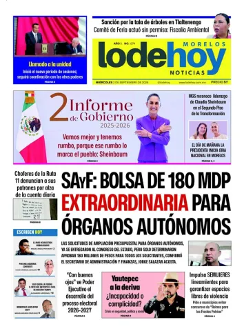 Edición Diario Morelos 20260902