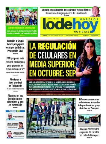 Edición Diario Morelos 20260921