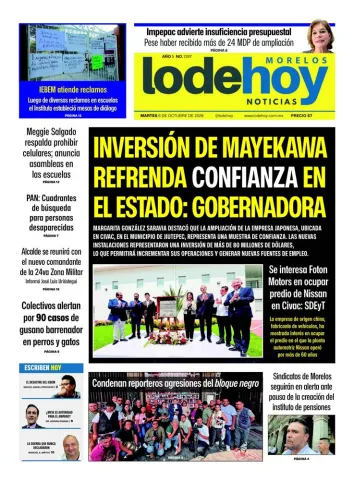 Edición Diario Morelos 20261006