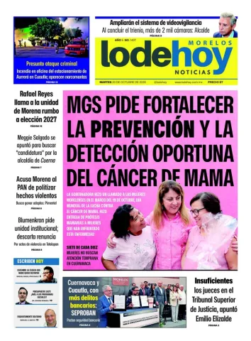 Edición Diario Morelos 20261020