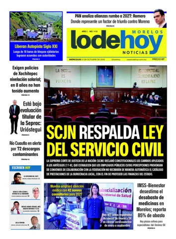 Edición Diario Morelos 20261021