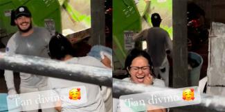 VIDEO. ¡Qué me lleve! Mujer se derrite ante trabajador de la basura en Monterrey