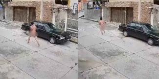 Ladrón huye DESNUDO para no ser linchado en Puebla