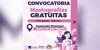 Mastografías gratuitas: IMM 