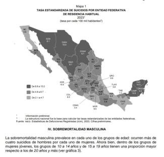 Los hombres se suicidan más que las mujeres: diferencia de 4 a 1; 153 casos en 2023 en Morelos