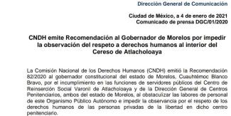 Desde 2020, CNDH denunció que Blanco Bravo impidió labores de revisión en Atlacholoaya