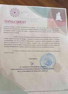  Ayuntamiento de Tepalcingo, ya notificó al Ejecutivo, ausencia del presidente municipal