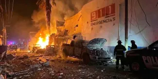 Explota COCHE BOMBA frente a la Policía de Ojocaliente, Zacatecas; hay 7 lesionados