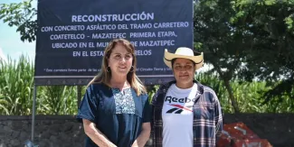 Gobernadora supervisa rehabilitación de la carretera Mazatepec–Coatetelco
