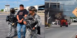 Captura de el hijo de "El Contador" desata bloqueos e incendio de autos en Matamoros. VIDEO