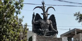 ¿Estatua de Baphomet en exclusiva zona de CDMX? La verdad detrás de las fotos virales