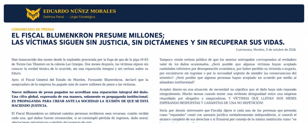 Familias afectadas reclaman certeza sobre las causas de la explosión y el alcance de las indemnizaciones.