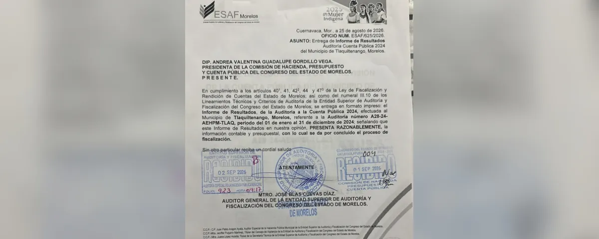Ocho observaciones por más de 101 mdp del ejercicio 2023 fueron solventadas ante la ESAF