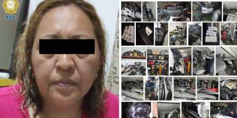 Detienen a mujer que se dedicaba al robo de vehículos y autopartes en Iztapalapa