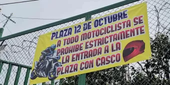 En Plaza 12 de octubre de Cuautla implementan acceso de motociclistas sin casco para evitar situaciones de inseguridad