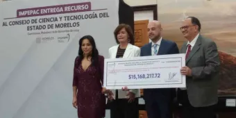 Entrega Impepac más de 15 mdp al Consejo de Ciencia y Tecnología